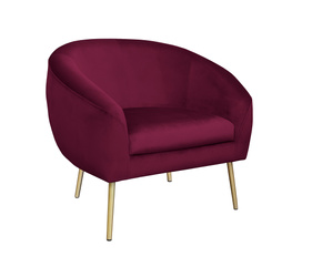 Grau gepolsterter Stuhl STAR Material MG-17 mit goldenem Bein