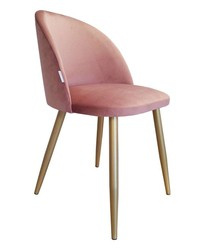 Chair KALIPSO red material MG-31 with golden leg