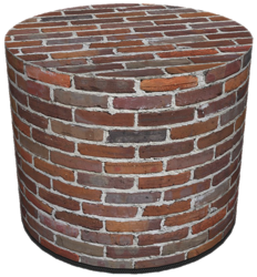 SKP BERTONI DECORATIVE POUF CEGŁA HD