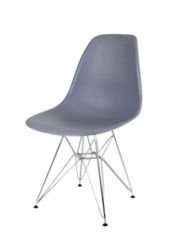 SK Design KR012 Dunkelgrau Stuhl Chrom