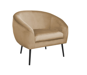 Gray upholstered STAR chair material MG-17 with golden leg