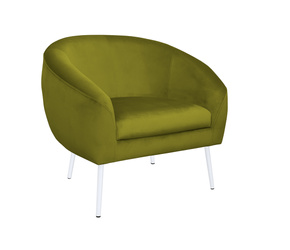 Grau gepolsterter Stuhl STAR Material MG-17 mit goldenem Bein