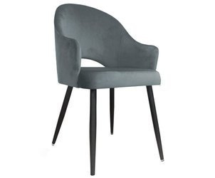 Gray upholstered chair armchair DIUNA material MG-17