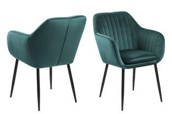 Krzesło Emilia Velvet green/black