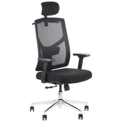 Fotel biurowy obrotowy ergonomiczny Jamajka czarny/chrom