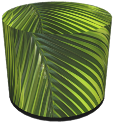 SKP BERTONI DECORATIVE POUF PALMA HD