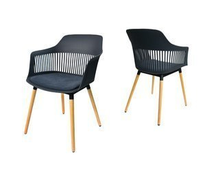 SK Design KR064 BLACK CHAIR + CUSHION SEAT