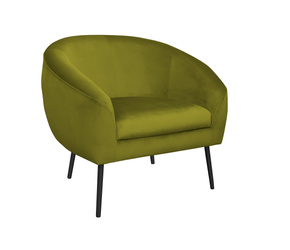 Grau gepolsterter Stuhl STAR Material MG-17 mit goldenem Bein