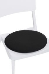 Black round chair cushion