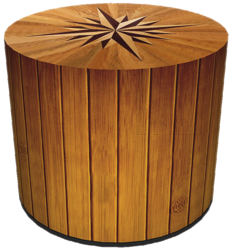 SKP BERTONI DECORATIVE POUF COMPASS HD