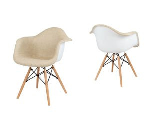 SK DESIGN KR012F TBBE BEIGE POLSTER SESSEL BUCHE