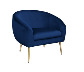 Grau gepolsterter Stuhl STAR Material MG-17 mit goldenem Bein