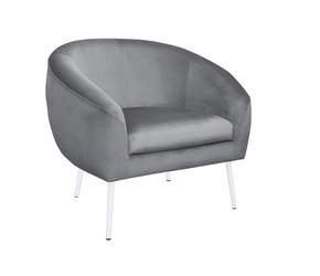 Gray upholstered STAR chair material MG-17 with golden leg