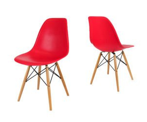 SK Design KR012 Red Chair Beech