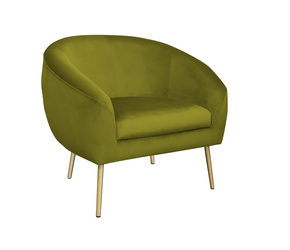 Grau gepolsterter Stuhl STAR Material MG-17 mit goldenem Bein