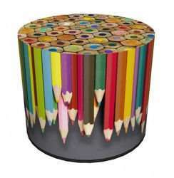SKP BERTONI DECORATIVE POUF CRAYONS HD