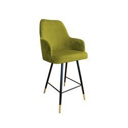 Olive upholstered PEGAZ hoker material BL-75 with golden leg