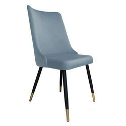 Orion Stuhl grau-blau Material BL-06 mit goldenen Bein