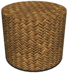 SKP BERTONI DECORATIVE POUF RATTAN HD