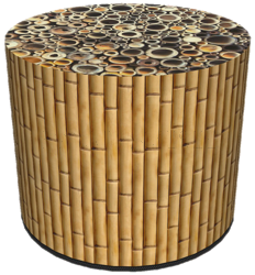 SKP BERTONI DECORATIVE POUF BAMBO HD