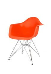SK DESIGN KR012F ORANGE ARMCHAIR CHROME