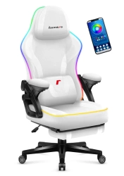 Fotel gamingowy Huzaro Force 4.6 White RGB Smart