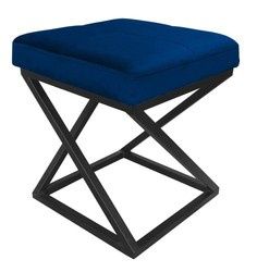 Szara pufa tapicerowana LOFT Z materiał BL06