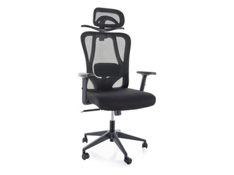 SIG Fotel Obrotowy q-080 czarny tkanina/siatka