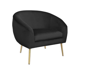 Grau gepolsterter Stuhl STAR Material MG-17 mit goldenem Bein