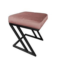 Szara pufa tapicerowana LOFT Z materiał BL06