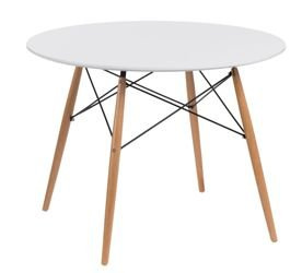 DTW Tisch 100 cm, weiße Platte