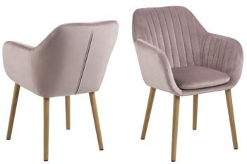 Krzesło Emilia Velvet dusty rose