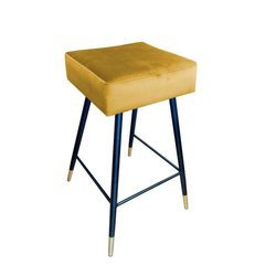 Yellow upholstered FENIKS hoker material MG-15 with golden leg