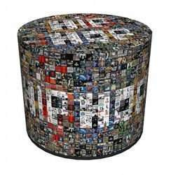 SKP BERTONI DECORATIVE POUF HIP-HOP HD