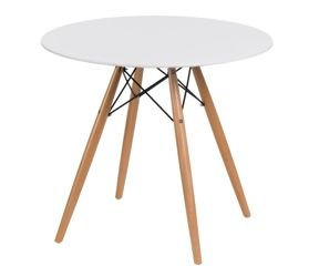 DTW Tisch 80 cm, weiße Platte