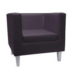 Black BACARDI armchair upholstered with eco-leather