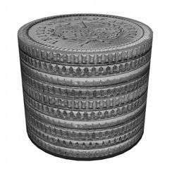 SKP BERTONI DECORATIVE POUF MONETY HD