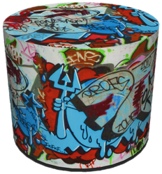 SKP BERTONI DECORATIVE POUF GRAFFITI HD