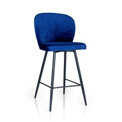 Schwarzer gepolsterter Stuhl STAR Material MG-19 mit goldenen Bein