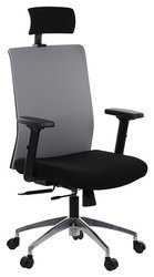 Fotel obrotowy TINOS Czarny/Szary/Aluminium
