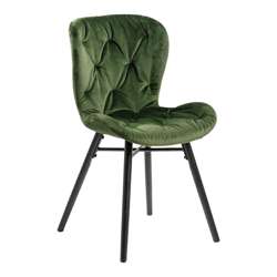 Krzesło Batilda VIC Forest green/ pikowa na