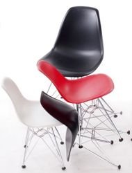 Krzesło JuniorP016 DZIECIĘCE czarne, chrom. nogi