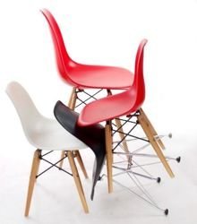 Krzesło JuniorP016 DZIECIĘCE czarne,drewniane nogi