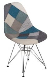 Krzesło P016 DSR patchwork nieb - szary