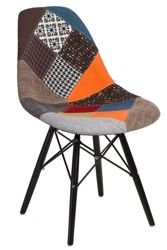 Krzesło P016W Patchwork kolorowy/black
