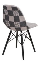 Krzesło P016W Pattern szar-patch/black