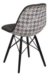 Krzesło P016W Pattern szar-pepitka/black