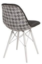 Krzesło P016W Pattern szar-pepitka/white
