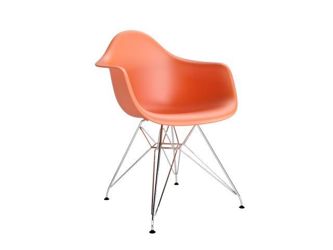 Krzesło P018 PP pomarańczowe, chrom nogi