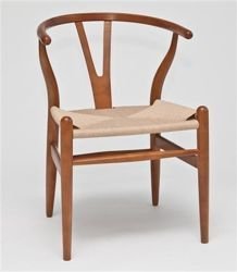 Krzesło Wicker jasnobrązowe